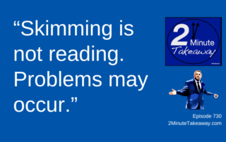 How To Communicate With an Email Skimmer, Episode 730, 2 Minute Takeaway.com